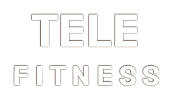 TELEFITNESS LOGO Blanc | Communauté Francophone en Ligne des pratiquants de Musculation avec Coach Alabi & Tisson